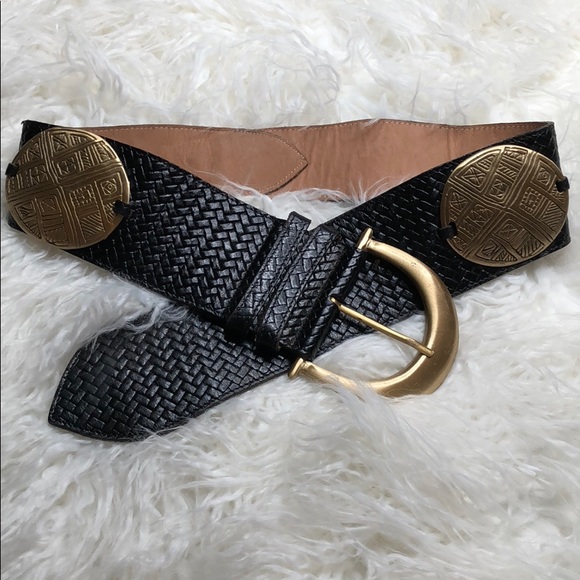 Vintage Accessories - Vintage 80s Jenny and the boys wide belt sz S